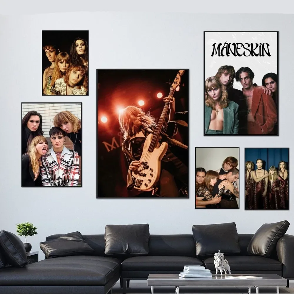 Альбом для рок-группы M-Maneskin Rush Music постер с бумажным принтом дома гостиной