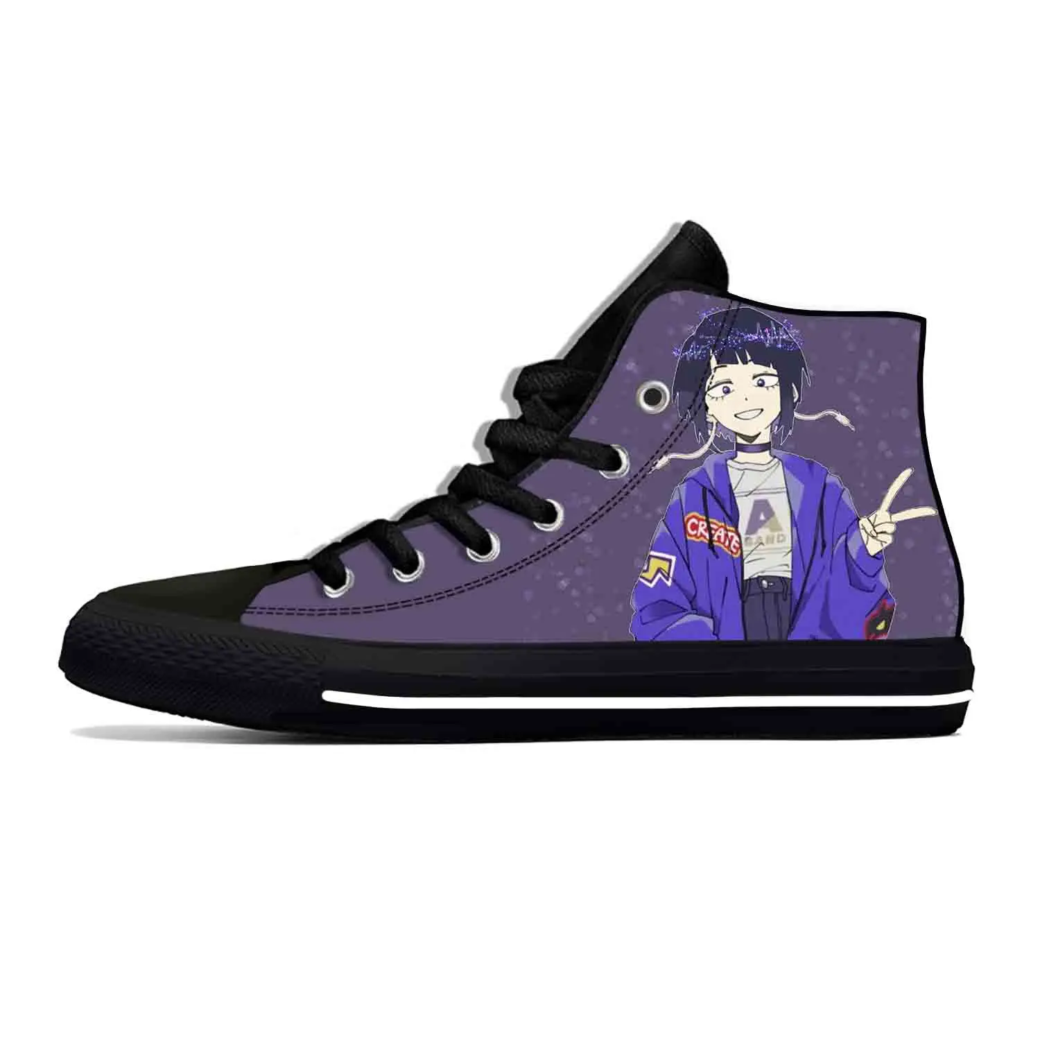 

Anime Cartoon Manga My Hero Academia Jiro Kyoka Casual Cloth Shoes High Top Lightweight Breathable 3D Print Men Women Sneakers