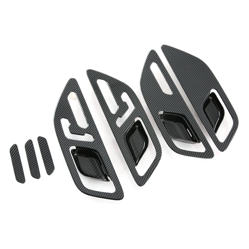 

For Mercedes Benz C Class W206 2022 Carbon Fiber Car Inner Door Handle Bowl Cover Trim Sticker Decor Frame Accessories