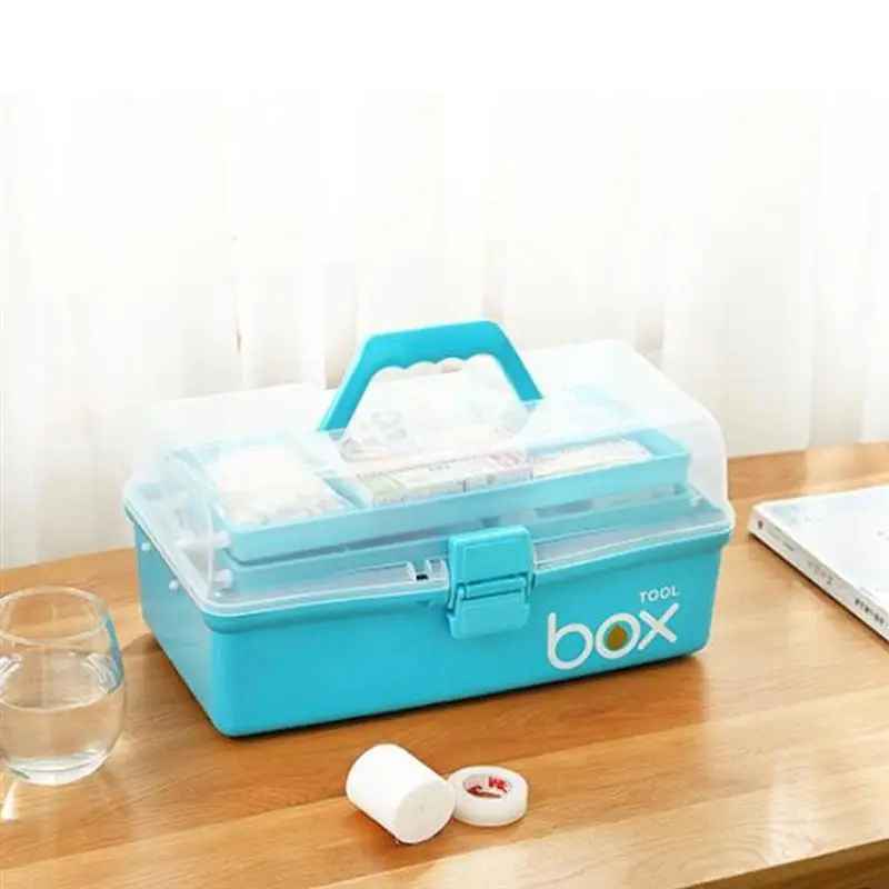 

Женская коробка для хранения, портативная практичная Многоуровневая коробка для медицинских принадлежностей, чехол для оказания первой по...