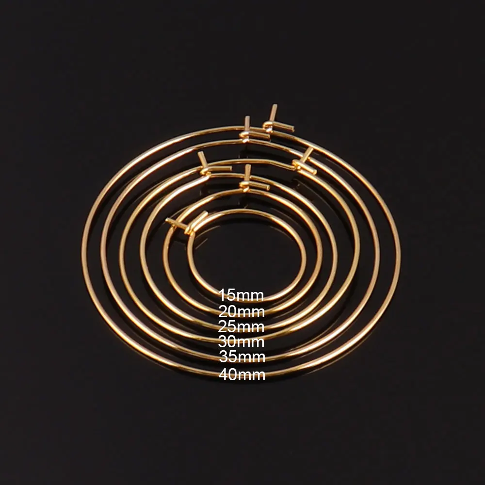 

Большие серьги-кольца из нержавеющей стали, кольца для изготовления ювелирных изделий, аксессуары для бижутерии, 20 шт./лот, 40 мм