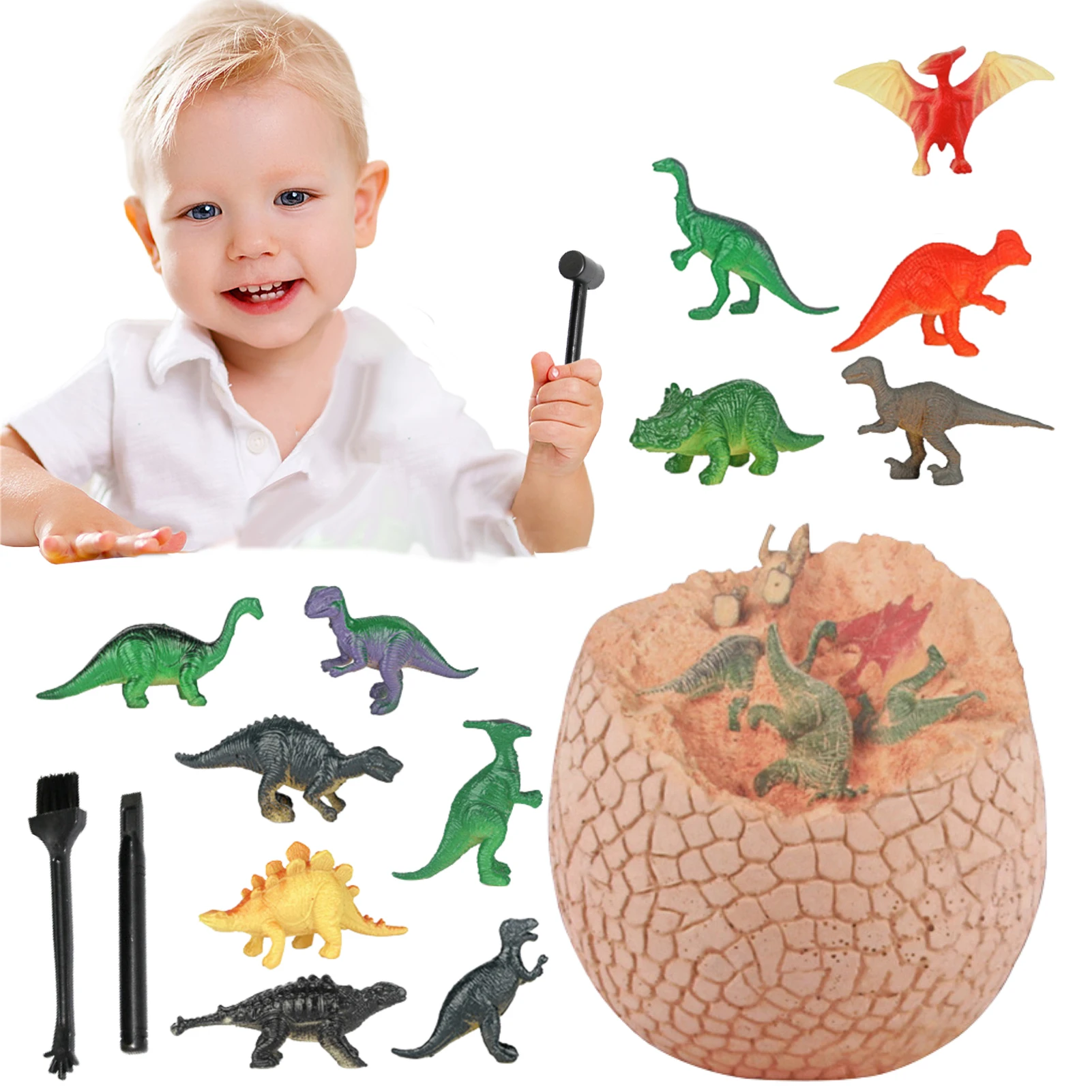 

Dino Eggs Dig Kit Jumbo Dinosaur Egg Excavation Kit Children's Educational Toy Dinosaur Egg Excavation Toy Science STEM Gifts