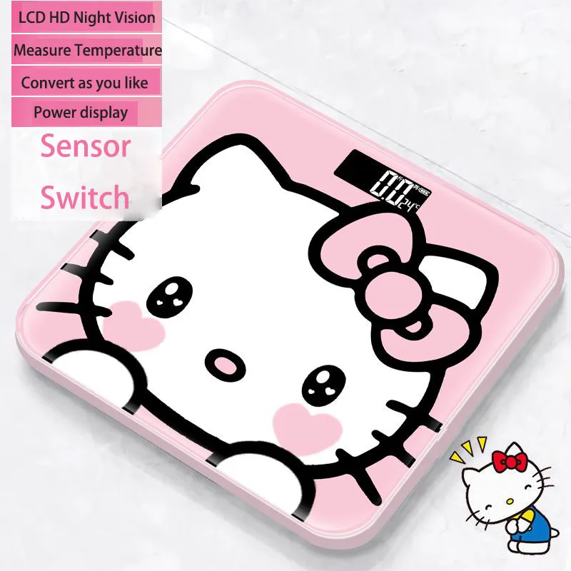 

Sanrio Hello Kitty Electronic Weight Scales Cute Creativity Girl Heart High Value Precise Sensitive Portable Practical Household