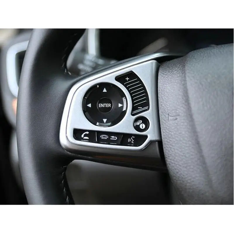 

For Honda CRV CR-V 2017 2018 2019 ABS Steering Wheel Cover Trim sticker