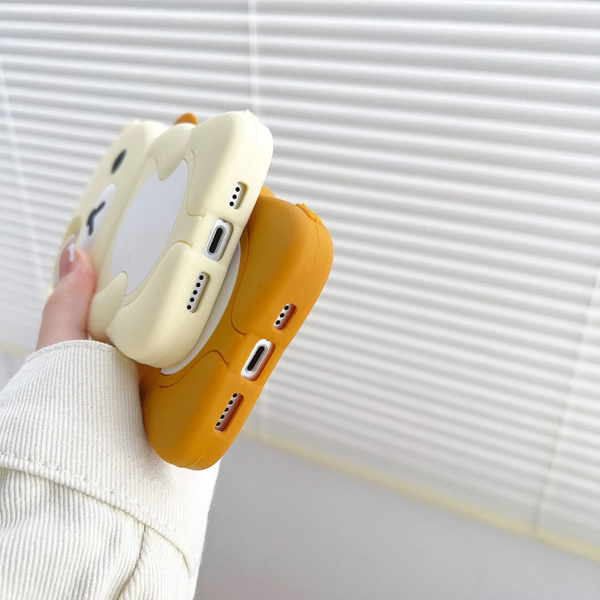 Силиконовый мягкий чехол Rilakkuma с медведем для iPhone 16 15 14 13 12 11 Pro Max Xs XR 6 7 8 Plus