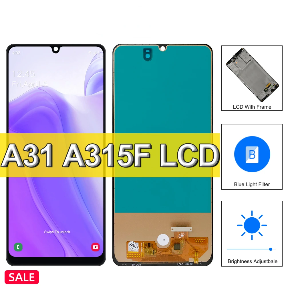 High Quality Galaxy A31 LCD Display Touch Screen with Frame For Galaxy A31 SM-A315F/DS A315F A315G A315N Display
