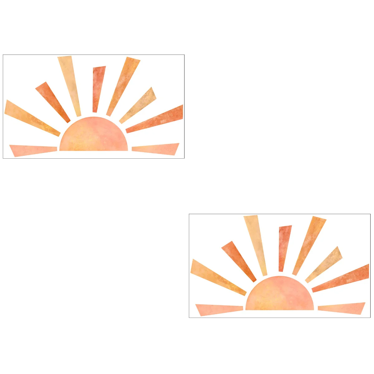 

8 pcs Wall Decal Self-adhesive PVC Wall Sticker Cartoon Sun Pattern Decal Refrigerator Sticker