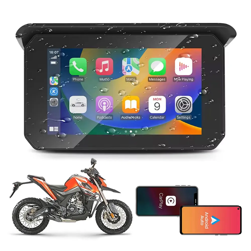 CARABC Android 5-дюймовый беспроводной мото Carplay навигация автоматический экран