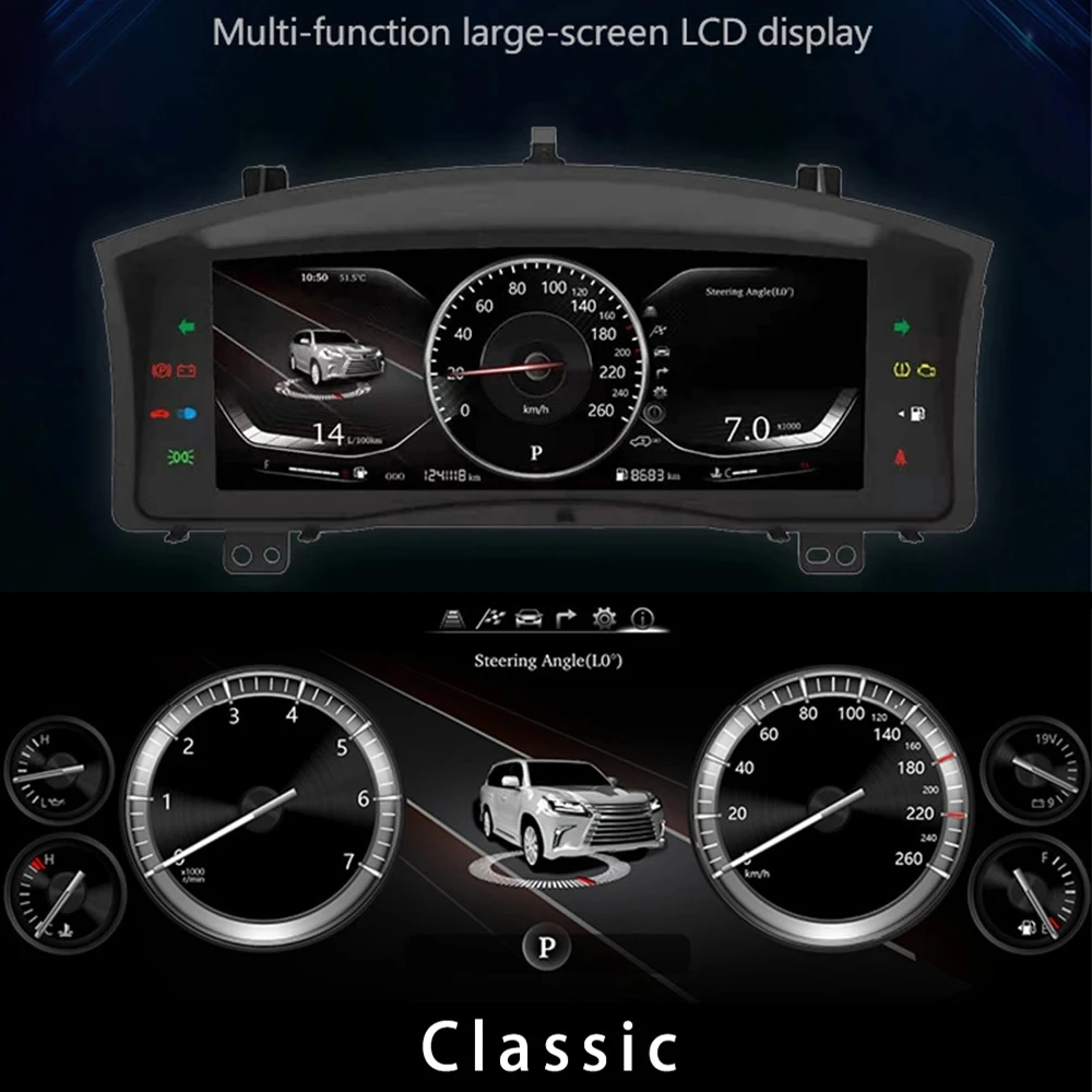 Новинка 2024 Оригинальный Автомобильный цифровой кластер для Lexus LX-570 2010-2017