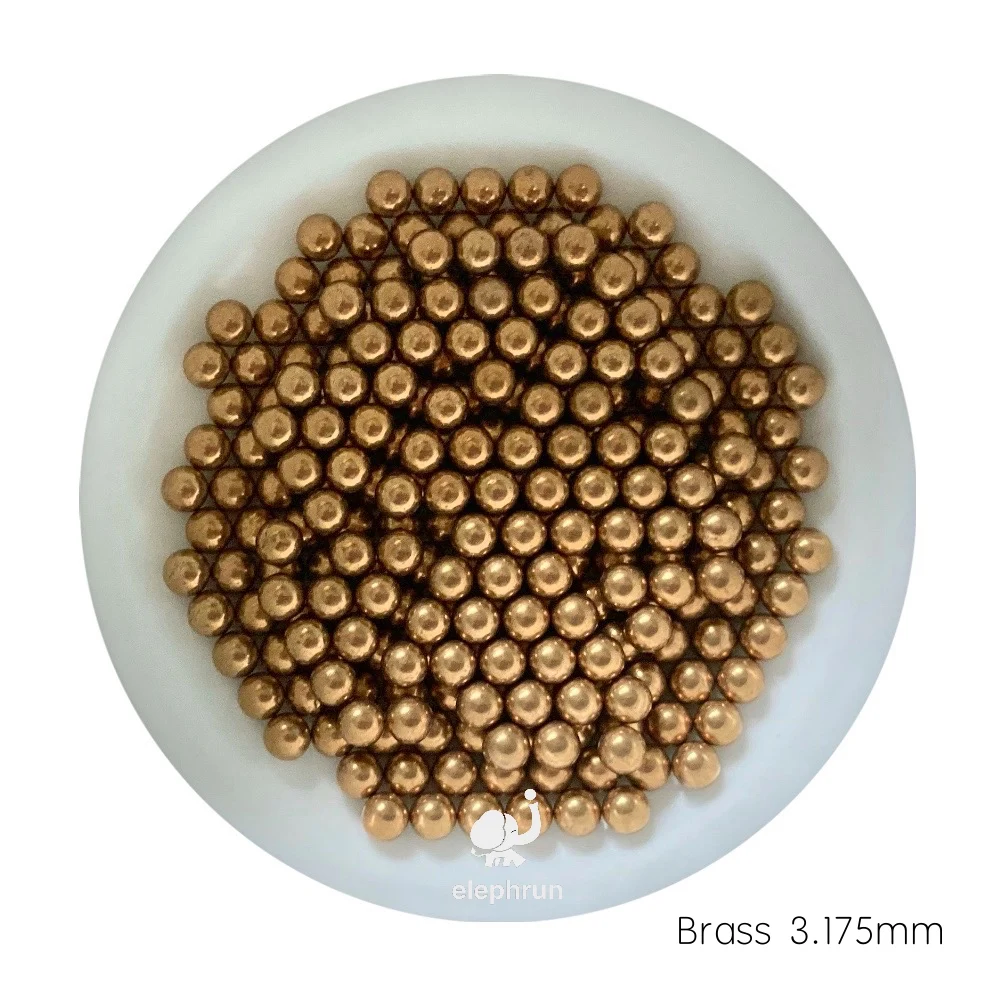 

1/8'' ( 3.175mm ) Precision Brass Solid Bearing Balls ( H62 ) For Valves, Furniture Rails, Safety Switches and Heating Units