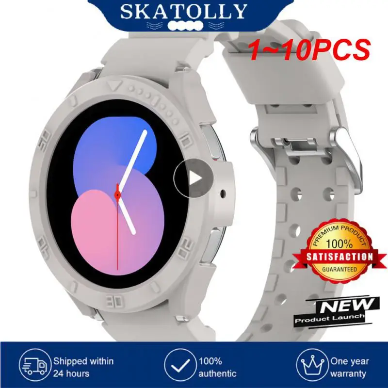 

1-10 шт., силиконовый ремешок для часов и чехол для Galaxy Watch 5 40 мм 44 мм