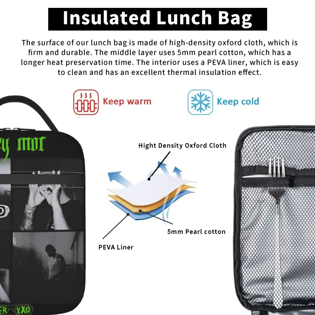 Изолированные ланч-пакеты Feid Ferxxo крутой хип-хоп Rapper Merch 2024 контейнер для обеда