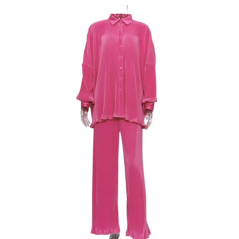 Женский брючный костюм из двух предметов элегантная зеленая блузка с длинным