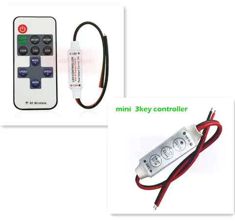 Контроллер для светодиодной ленты, миниатюрный диммер, Радиочастотный пульт дистанционного управления, 5 В, 12 В, 24 В постоянного тока, контро...