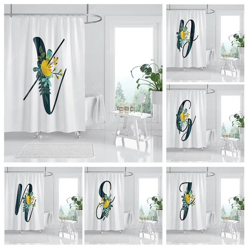 

Водонепроницаемая тканевая занавеска для душа, занавеска для ванной, аксессуары, занавеска для ванной, для душа, 180x200 см, 240*200, украшение в стиле бохо с буквами