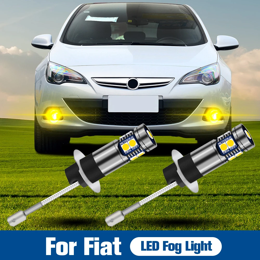 

2pcs LED Fog Light Lamp Blub H3 Canbus Error Free For Fiat 500 2007-2017 500C 2009-2015 Punto 1994-2010