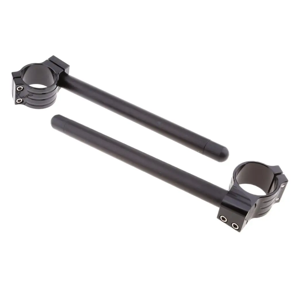 

48mm Black CNC Aluminium Motorcycle Motorbike Clip-On Handle Bar Handlebars
