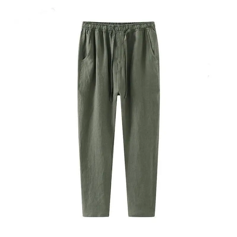 

Men Cotton Linen Pants for Men Linens Trousers Male for Jogging Men's Joggers Formal Summer Oversize Fitness 5xl Breathable
