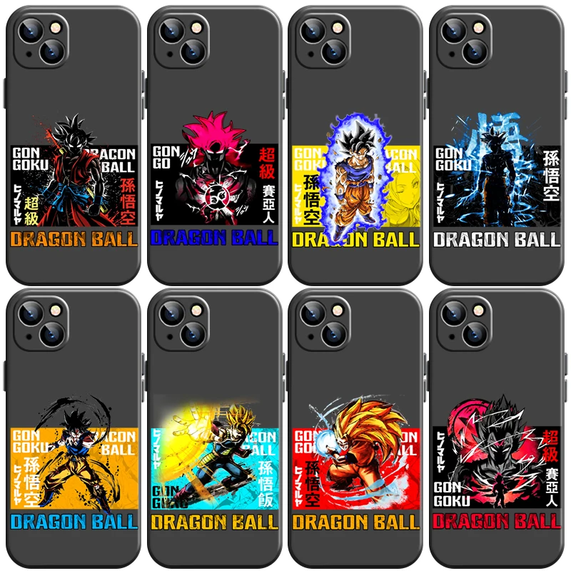 

Dragon Ball Anime Phone Case For Funda iPhone 11 13 Pro Max 12 Mini X XR XS Max 6 6s 7 8 Plus Soft Celular Coque Liquid Silicon