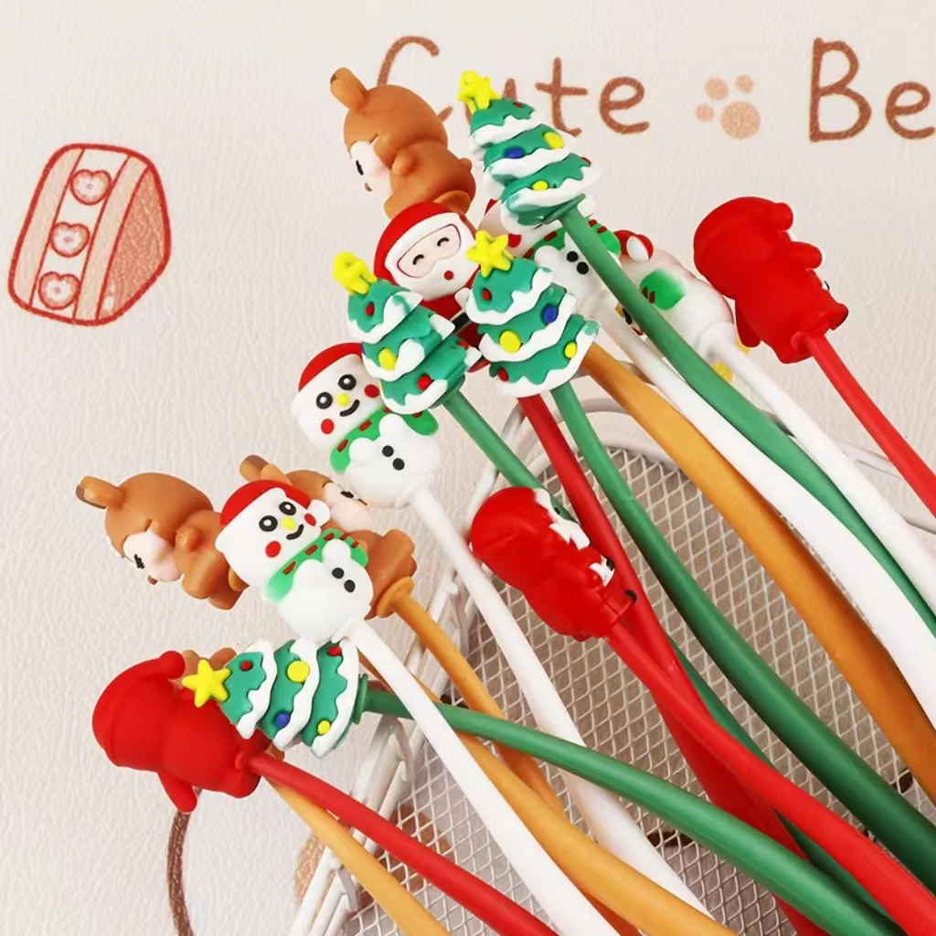 10/20 шт. рождественская мягкая силиконовая гелевая ручка с героями мультфильмов