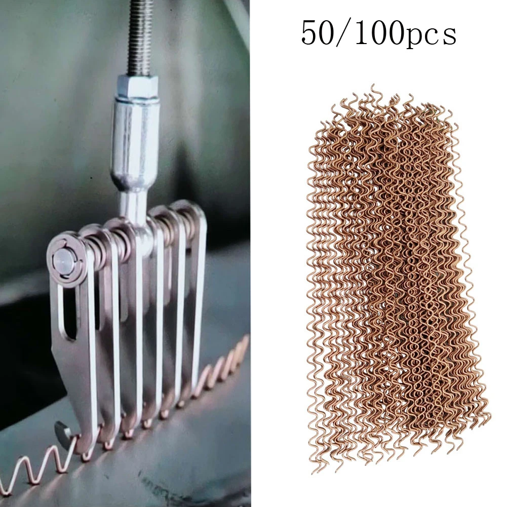 

50/100Pcs Dent Pulling Wavy Wires Copper Coated Steel Spot Welding Electrodes Wave Wires Spotter Consumable 320mm To 335mm