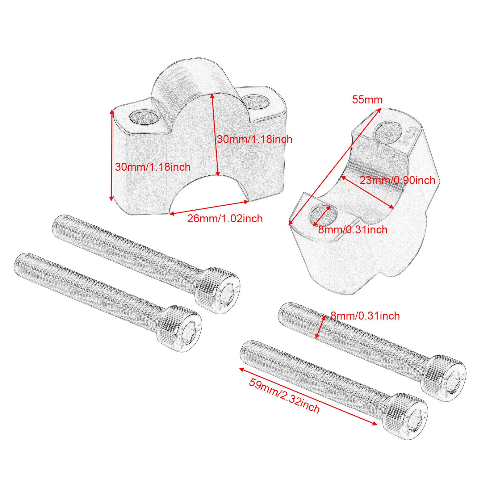 Подъемники на руль для HONDA REBEL CMX300 CMX500 2018-алюминиевые аксессуары мотоциклов