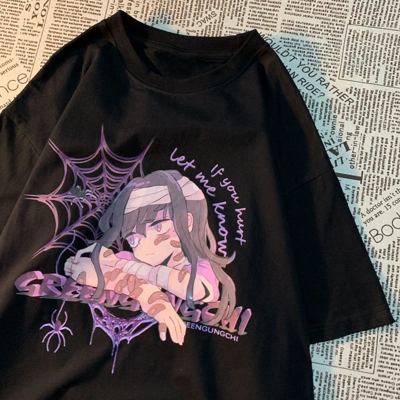

Women's T-shirt Mikan Tsumiki Kawaii Sweet Girls Japanese Anime T Shirt Punk Streetwear Tops Gothic Vintage Oversized T-shirt