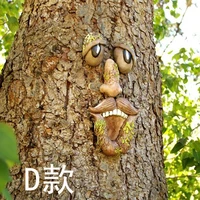 easter tree face bark ghost face resin sculpture for garden decoration garden outdoor bark monster glowing tree funny yard decor