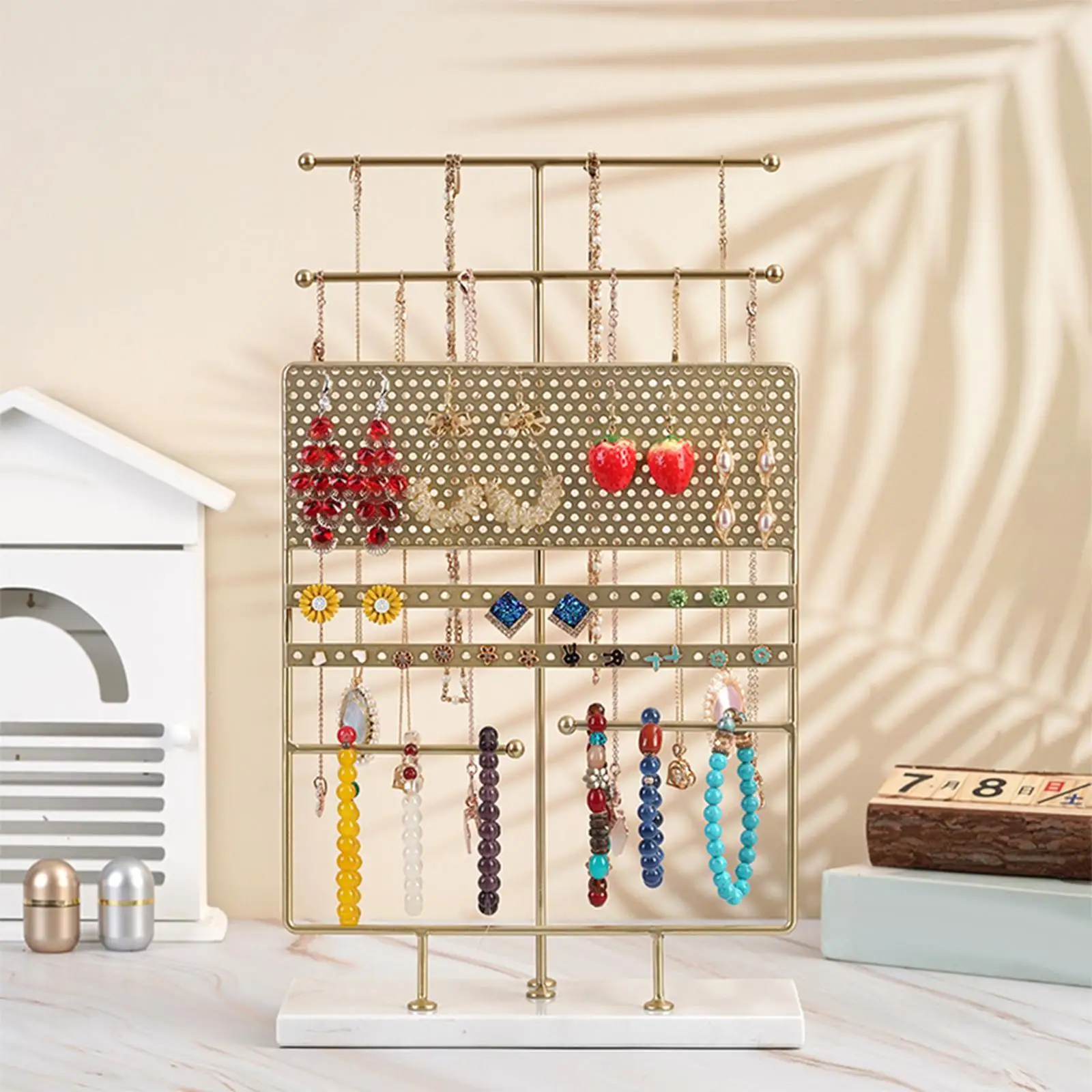 

Jewelry Organizer Stand Necklace Holder Rack Multilayer Earring Holder Stand for Necklace