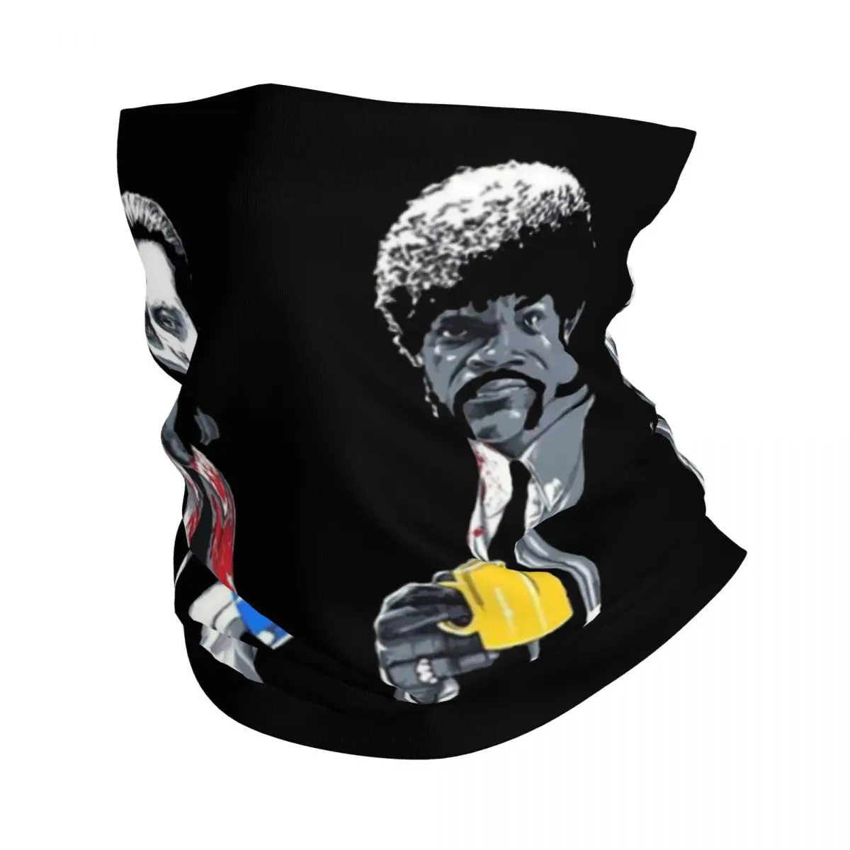 

Pulp Fiction John Travolta Bandana Neck Gaiter Printed Quentin Magic Scarf Warm Headband Hiking for Men Women Adult Washable