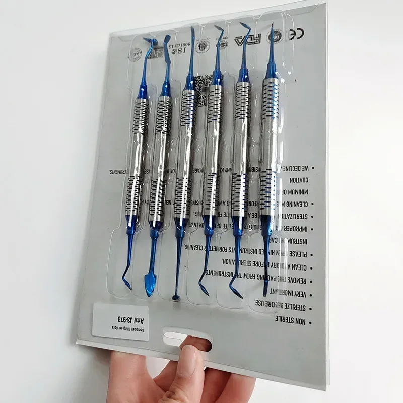 6 шт. стоматологическая композитная смола шпатель инструменты набор