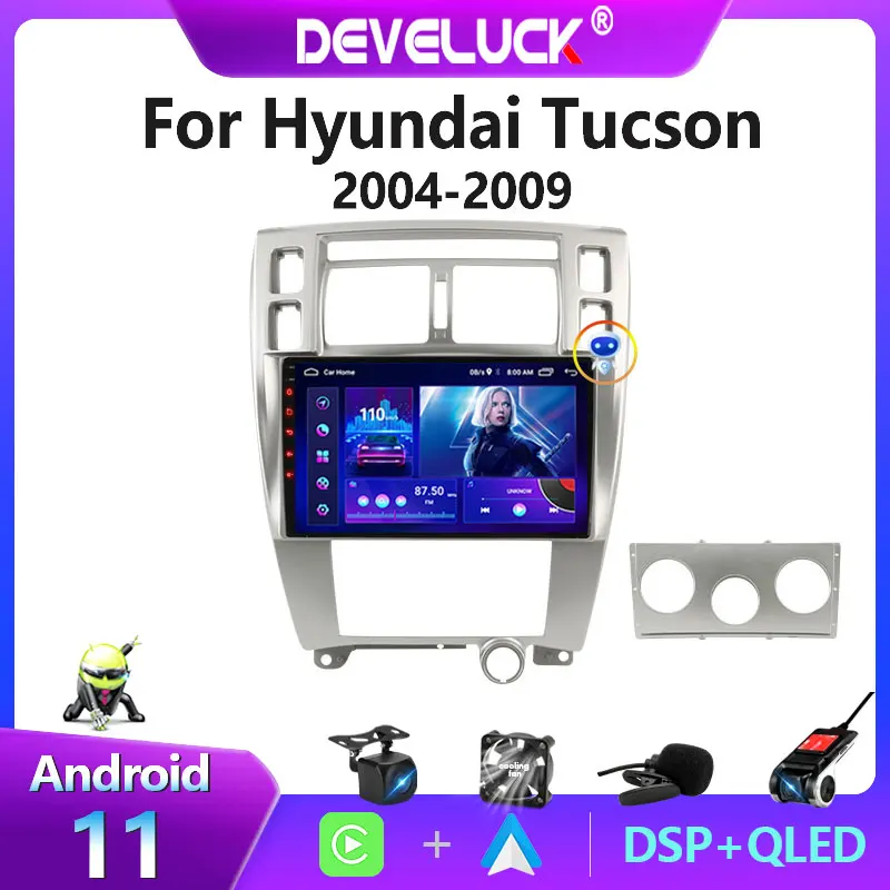 $86.59 2 din Android 11 Car Radio Multimedia Video Player Navigation GPS For Hyundai Tucson 2004 - 2009 Carplay IPS Stereo DVD screen