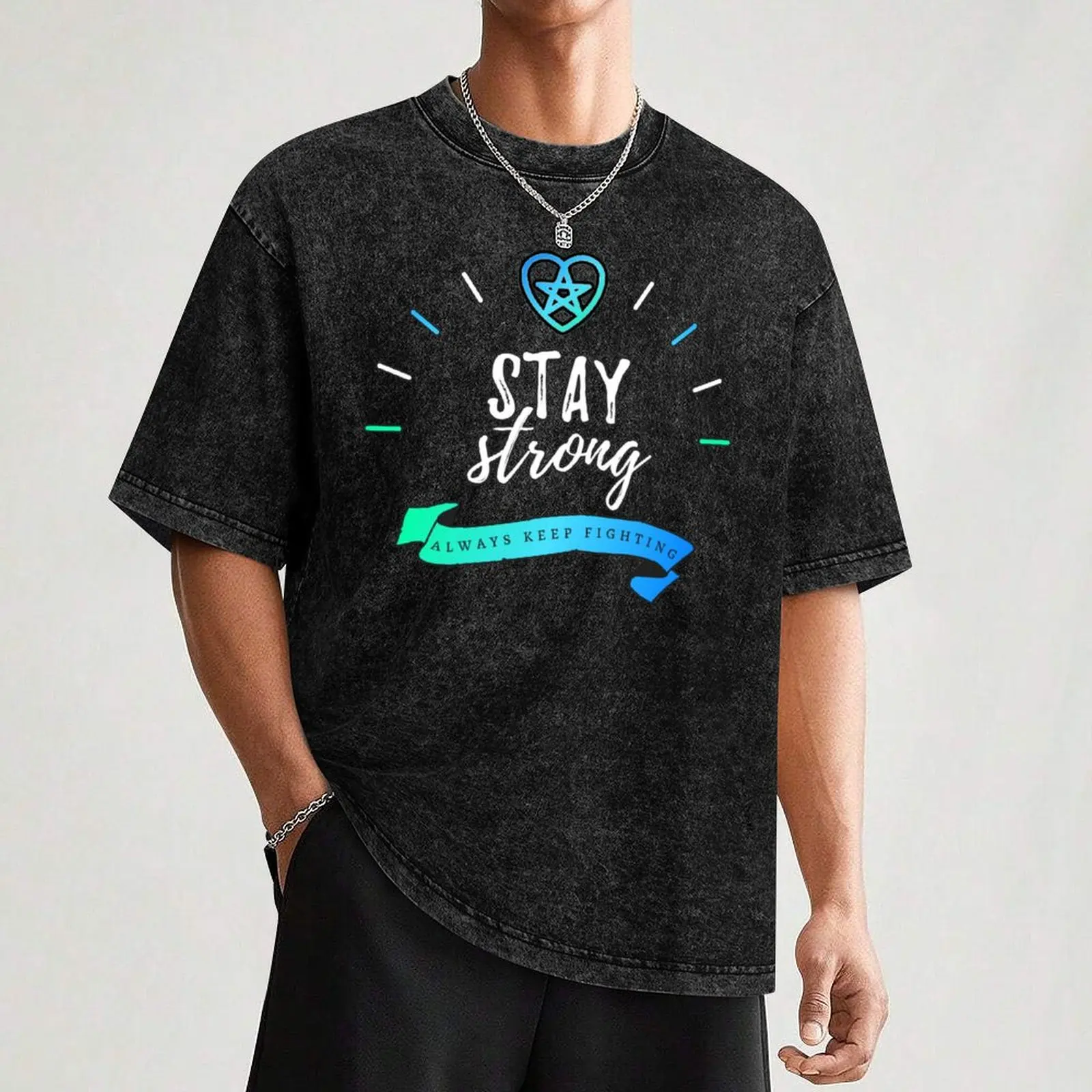 Футболка с надписью Always Keep Fighting - Stay Strong кавайная одежда рубашки графический