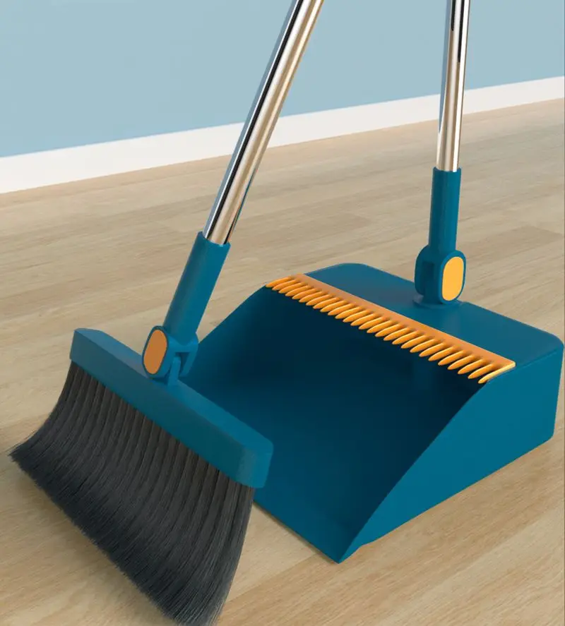 

Broom Dustpan Set Soft Hair Single Broom Sweeping Wiper Floor Scraping Broom Household Artifact Lazy Combination