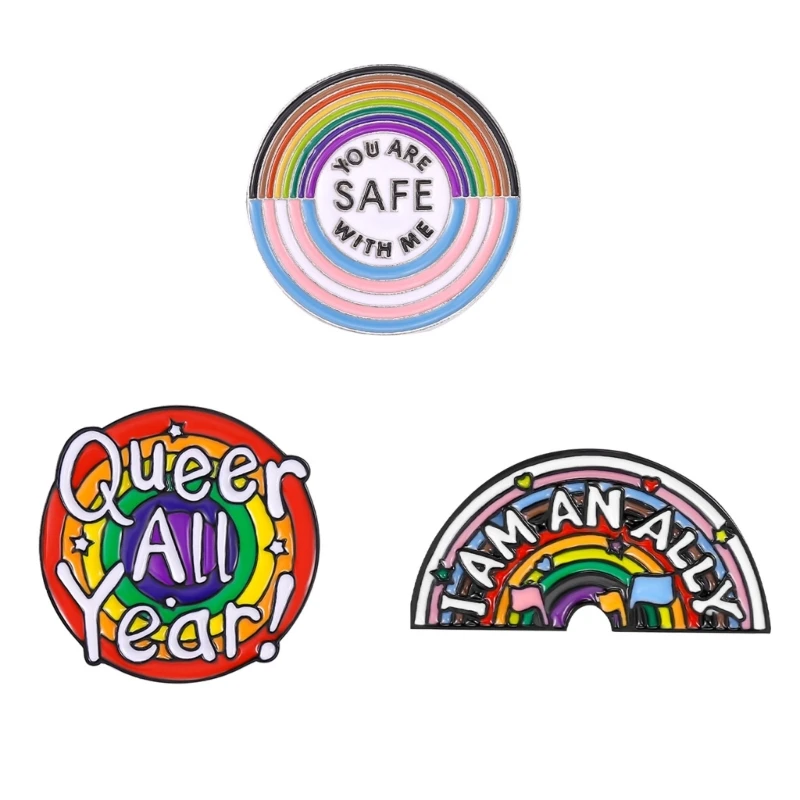 

Rainbow Badge Brooch Pin for Backpacks Tote Bag Jackets DIY Clothing Accessories