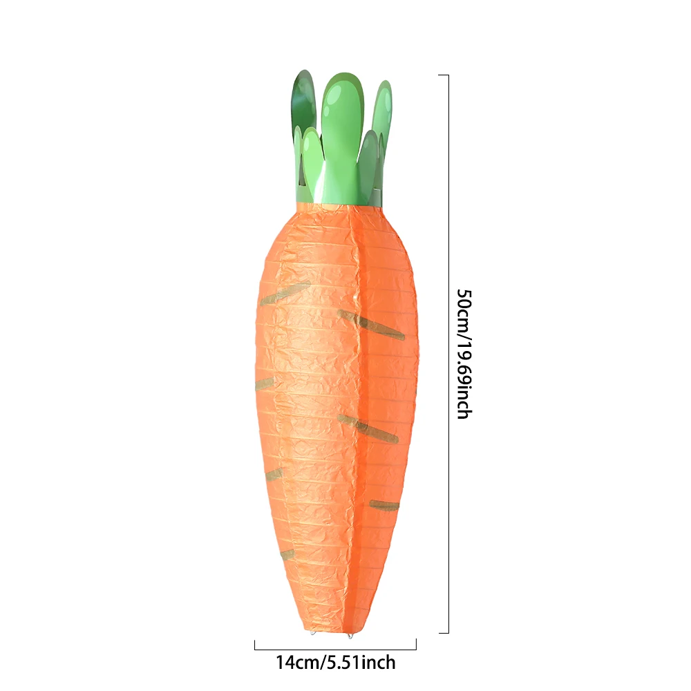 50 см Пасхальные бумажные фонари в виде моркови подвесное украшение складные