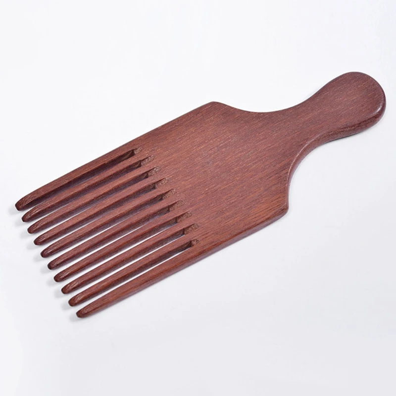 Деревянная расческа для подтяжки волос бороды натуральная древесина инструмент
