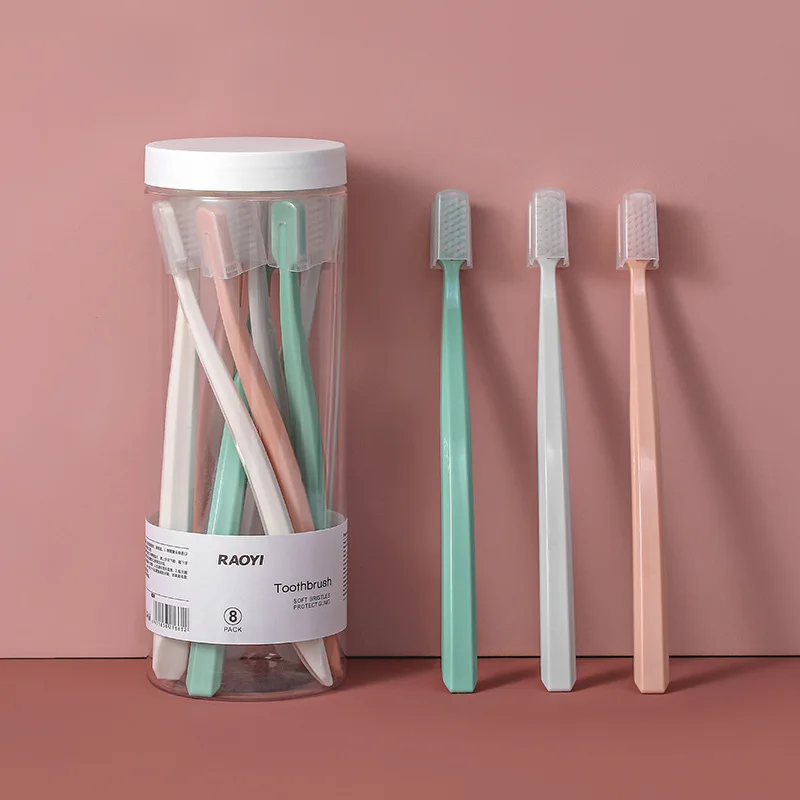 

Home use soft bristles travel toothbrush interdental brush Ultra-fine and ultra-soft 8 sticks wide head toothbrush