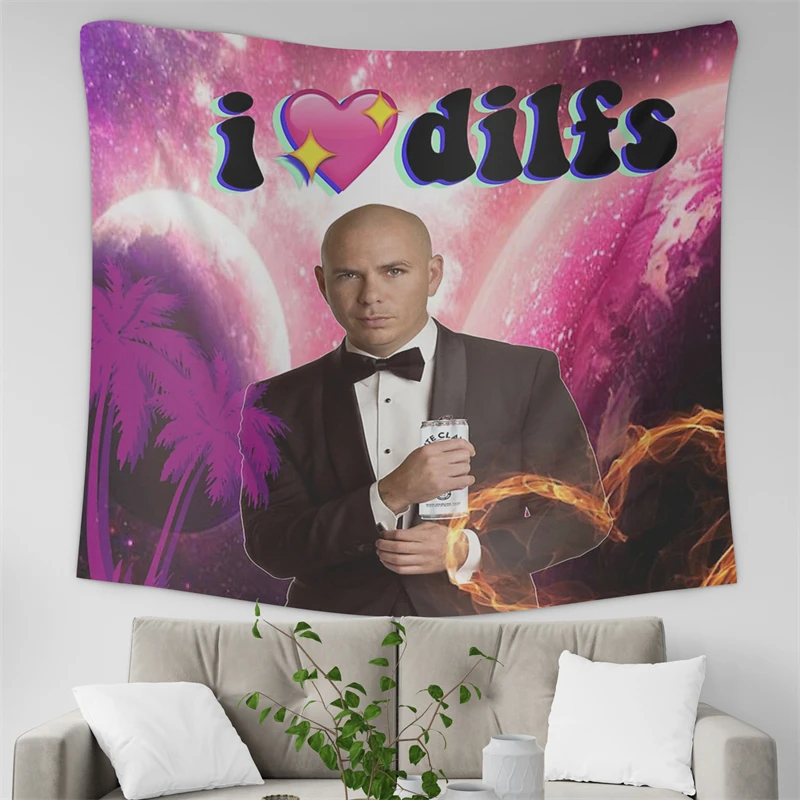 Gaslight Gatekeep Girlboss I Love Dilfs Mr Worldwide Гобелен Настенное искусство для спальни Декор