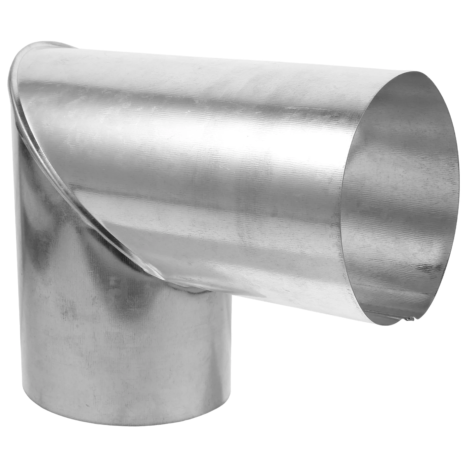 

90 Degree Exhaust Pipe Home Vent Hoses Metal Chimney Flue Air Stove Household Heating