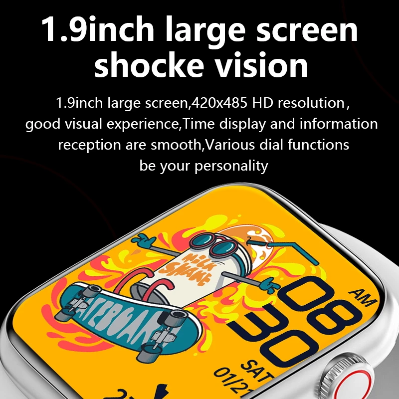 Смарт-часы WS27 NFC с пульсометром для мужчин и женщин часы подарок 44 мм ремешок