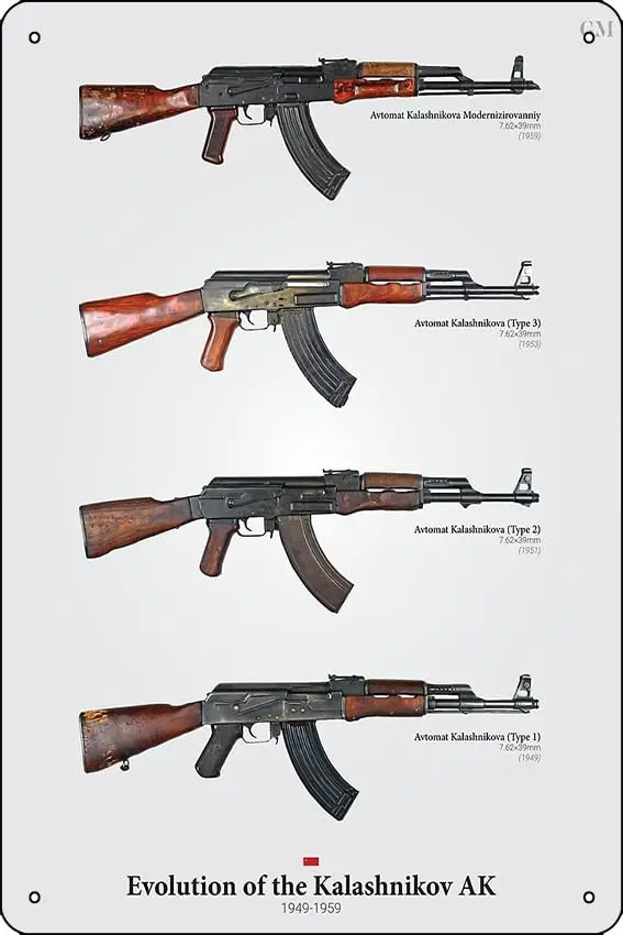 Плакат АК Калашникова 8x12 дюймов Забавный металлический жестяной знак игровая