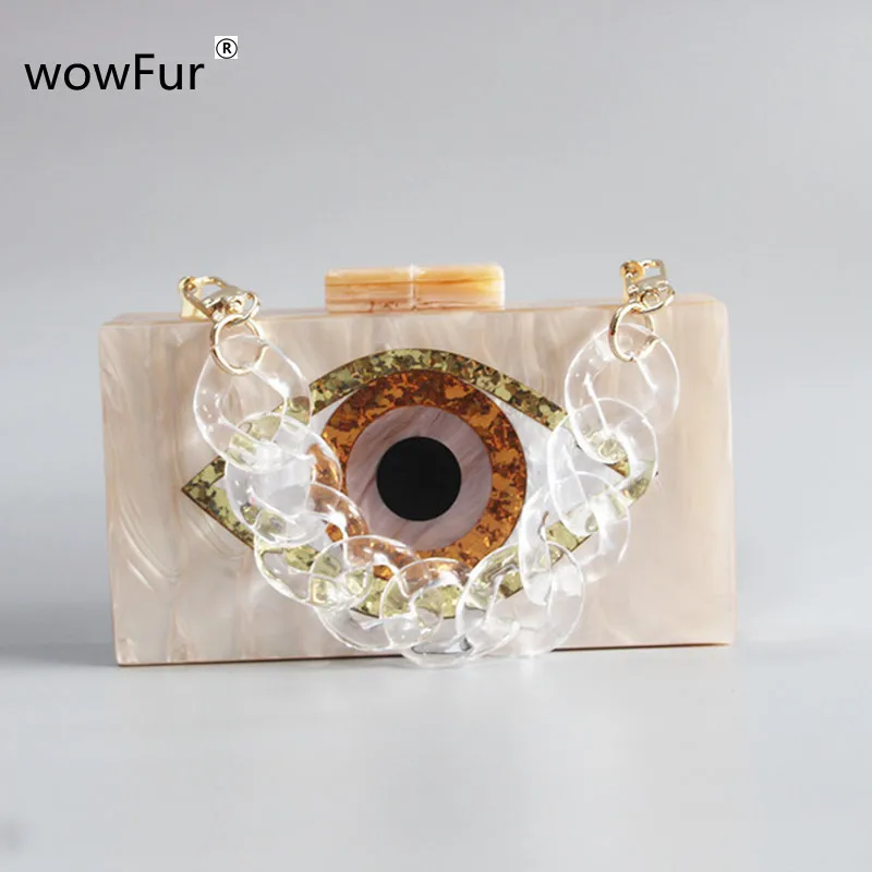 

Женский кошелек, искусственная кожа, сумки цвета шампанского, сглаза, акриловая коробка, клатчи, вечерняя вечеринка, кошелек