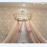 hj iron bed mantle stand palace bed crown bed mantle stand fabric display stand mosquito net hook