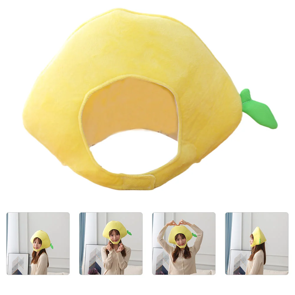 

1Pc Lemon Head Cover Party Prop Lemon Hat Party Head Decor for Carnival Kids Party