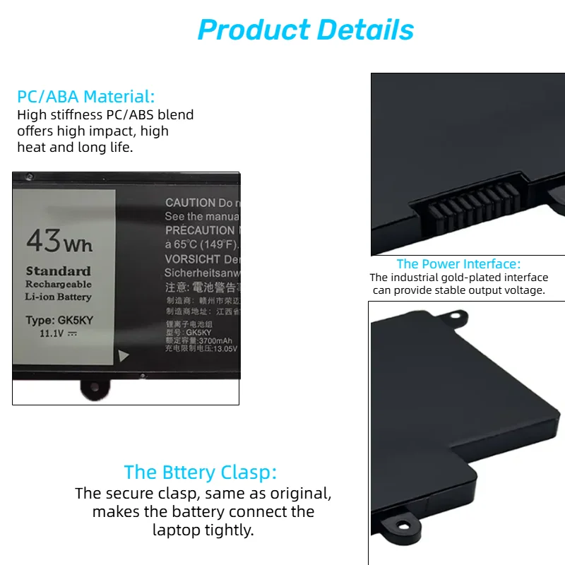 GK5KY аккумулятор для ноутбука DELL Inspiron 13 дюймов 7000 серии 7347 7348 7352 7353 7359 11 3147 3148 15 7558 100%