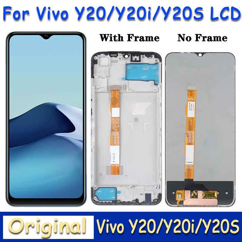 ЖК-дисплей для Vivo Y20/Y20i/Y20S/V2029/V2027/V2032, дисплей с рамкой, 6,51 дюйма, оригинал