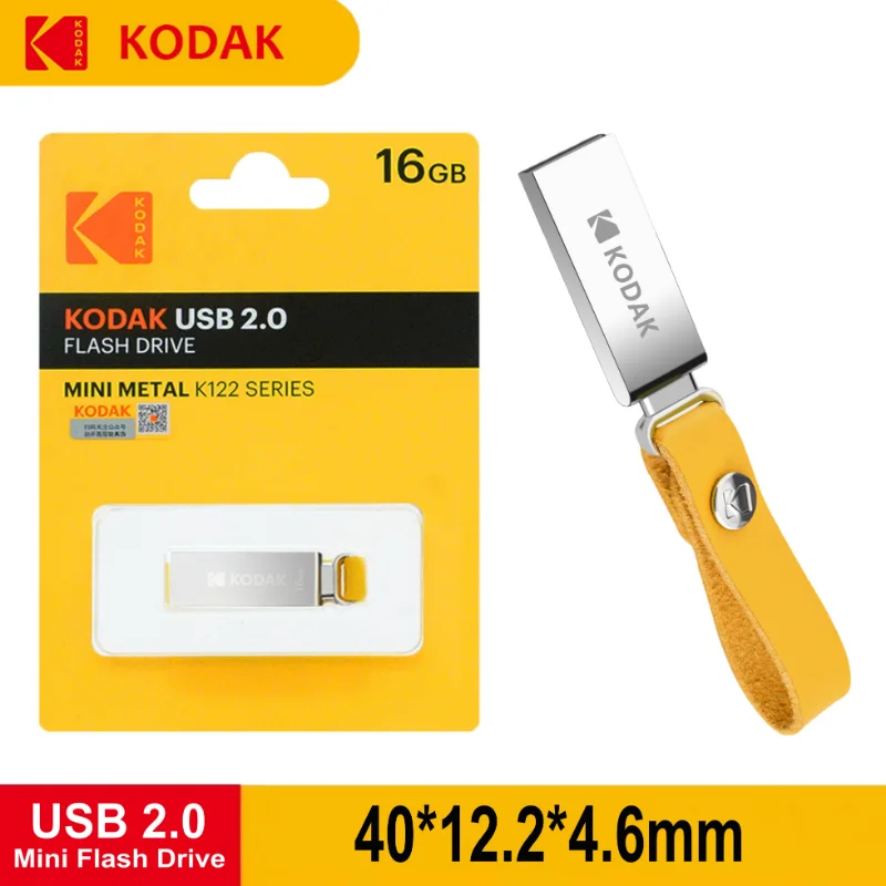 

Флеш-диск USB 2,0 Kodak высокоскоростной 16 Гб мини металлический флэш-накопитель кожаный ремешок дизайн Бесплатная доставка U-диск для автомобил...