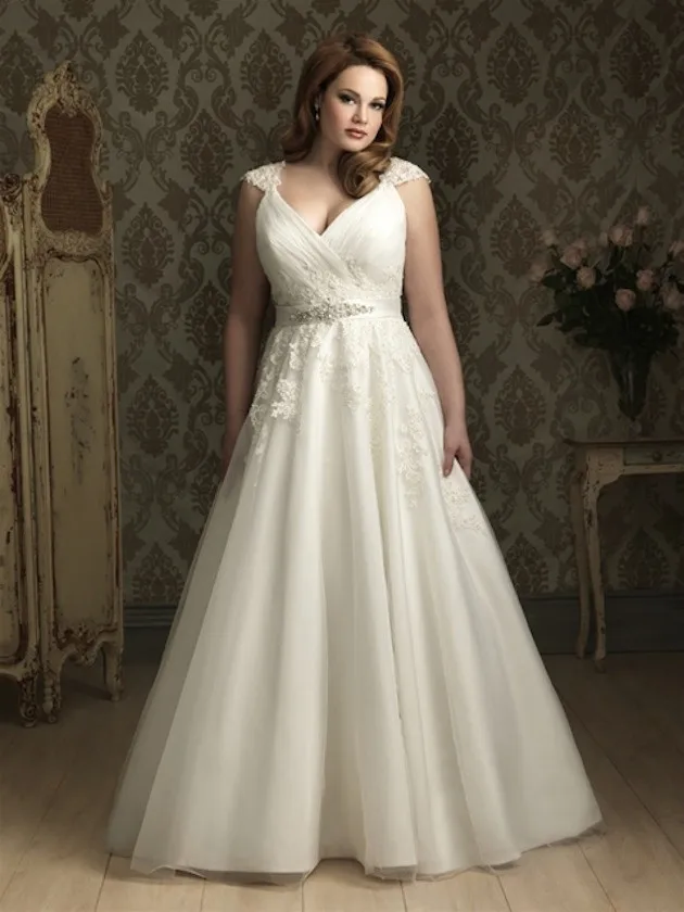 

Cheap Sexy Appliques Lace Vestido De Noiva Open Back Plus Size White Wedding Dresses 2016 New Arrival