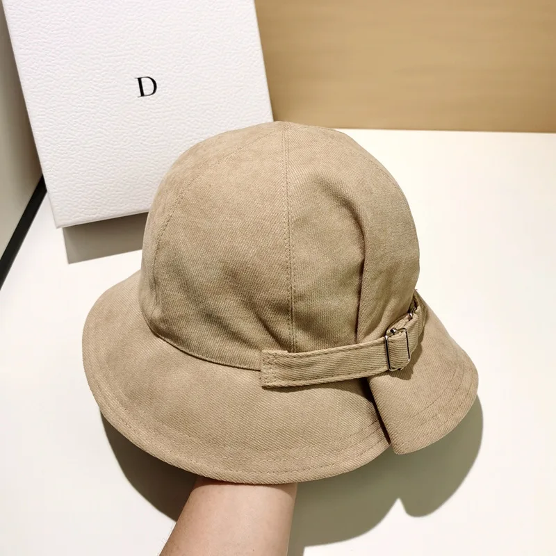 

Dome Bucket Hat for Women Autumn Elegant Wide Brim Pleated Fashion Female's Fisherman Hat Foldable Basin Hats